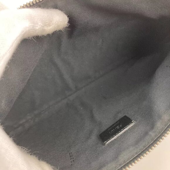 FENDI 7N0078 monster pouch bag Clutch bag Leather Black/yellow - Picture 6 of 15